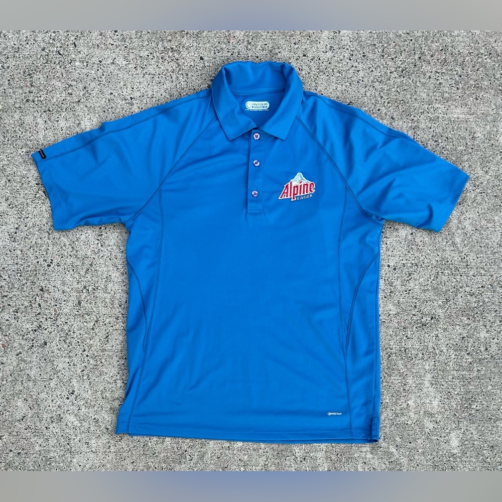 Alpine Lager Beer Embroidered Logo Dri Fit Polo Golf Shirt